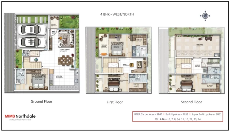 MIMS Northdale Floor Plan 4 bhk West-North