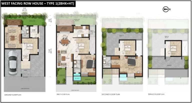 Radiance Gardenia» Luxury Villa At Hennur Main Rd. Radiance-Gardenia-villa-2BHK_type-1-floor-plan-Hennur-Rd