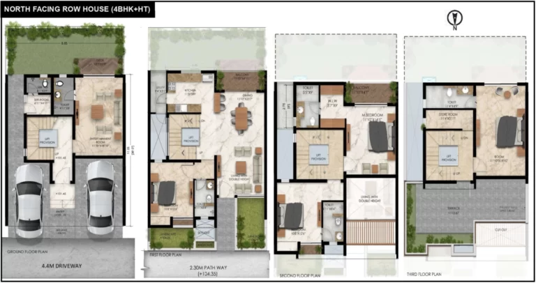 Radiance Gardenia» Luxury Villa At Hennur Main Rd. Radiance-Gardenia-villa-4bhk-floor-plan-Hennur-Rd