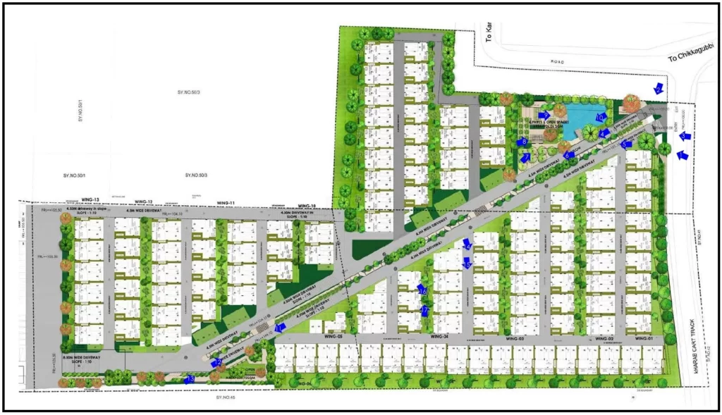 Radiance Gardenia» Luxury Villa At Hennur Main Rd. Radiance-gardenia-Row-house-landscape plan