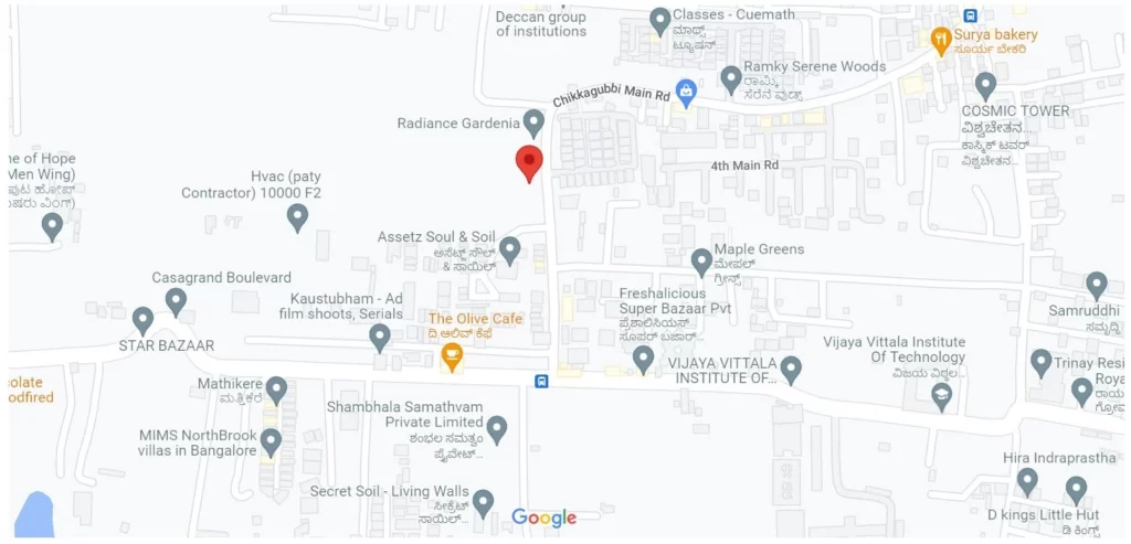 Radiance Gardenia» Luxury Villa At Hennur Main Rd. Radiance Gardenia Location