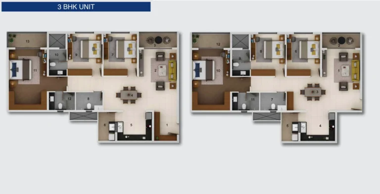 Adarsh Crest Main 3BHK